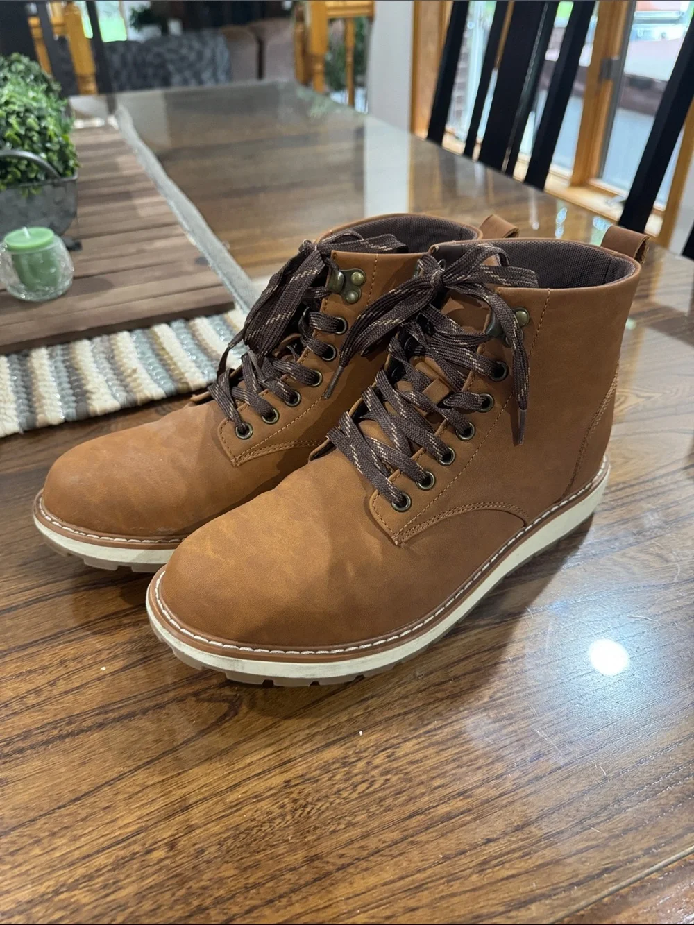 Goodfellow & Co Men’s Brown Lace-Up Boots – Size 8